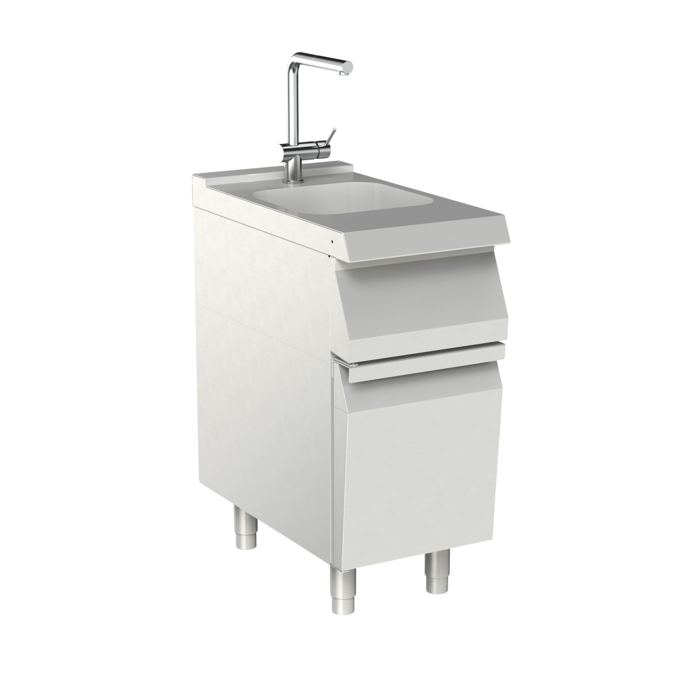 Elemento neutro con vasca 34x34 e miscelatore Serie 70 Silko